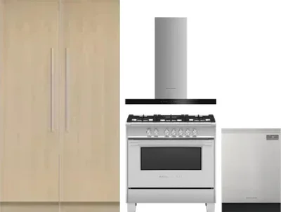 5 Piece Package Includes Refrigerator, Freezer, Range, Hood And Dishwasher